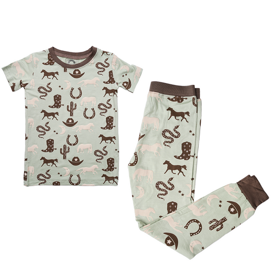 the "giddy up" matching pajama set. v