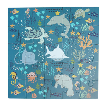 the "ocean friends" puzzle put together.