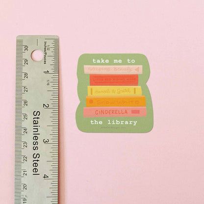 Take me to the Library Bookish Vinyl Sticker