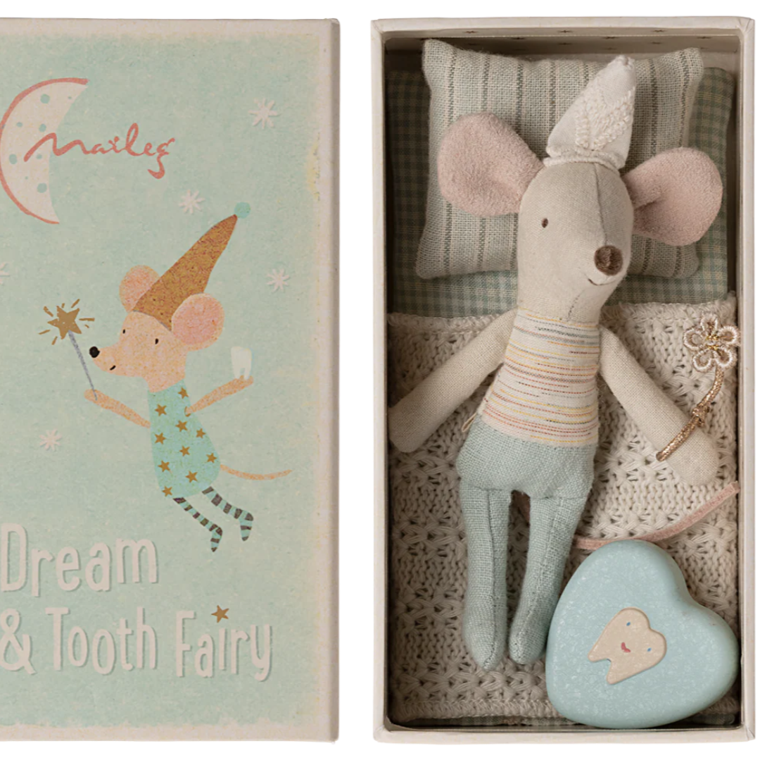 Maileg Tooth Fairy Mouse, Little Brother in Match Box