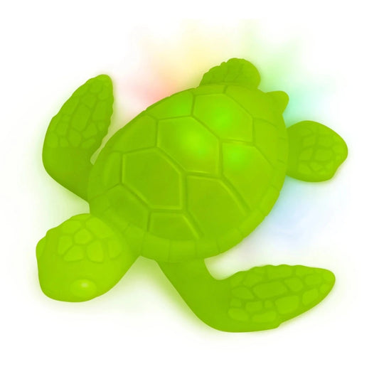 green turtle glow up bath toy