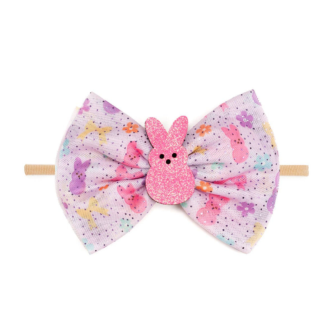 easter bunny themed headband with a bunny in the middle