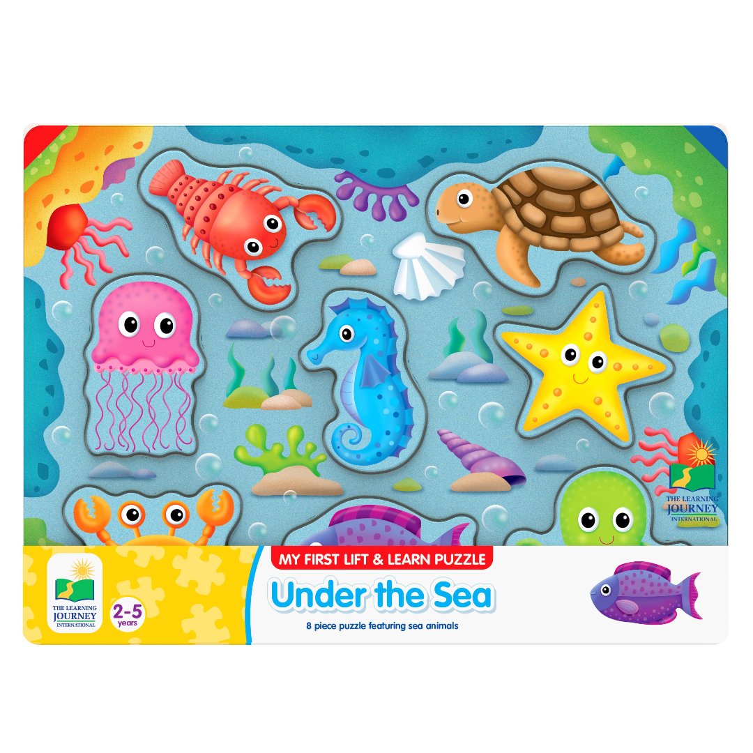 8 piece puzzle featuring sea animals