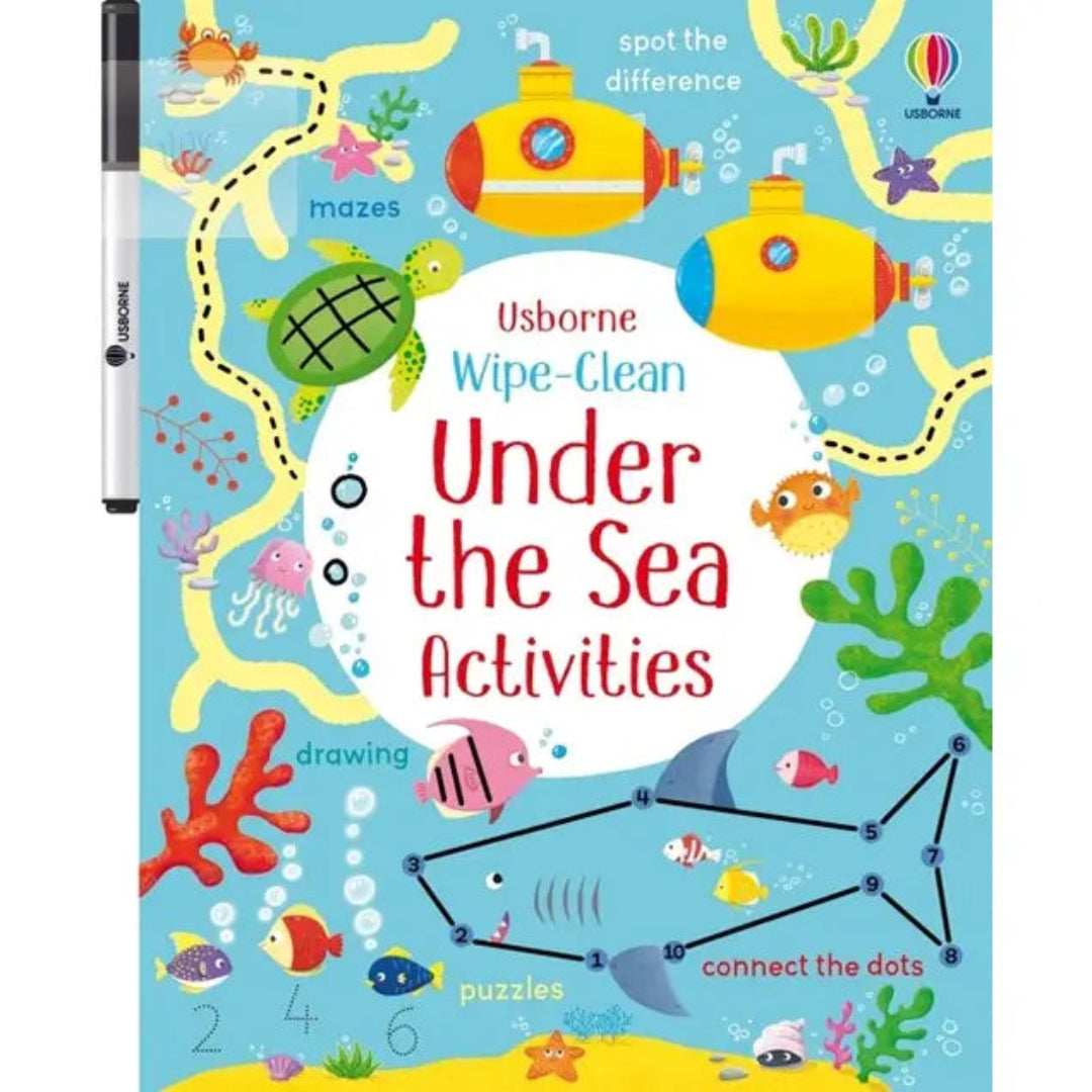 under the sea themed wipe-clean activity book