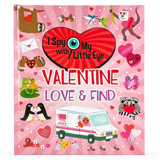 valentines day themed look and find book thats pink with animals in love on the cover