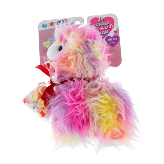*Final Sale*Valentine's Day Rainbow Llama Plush and Conversation Hearts Candy