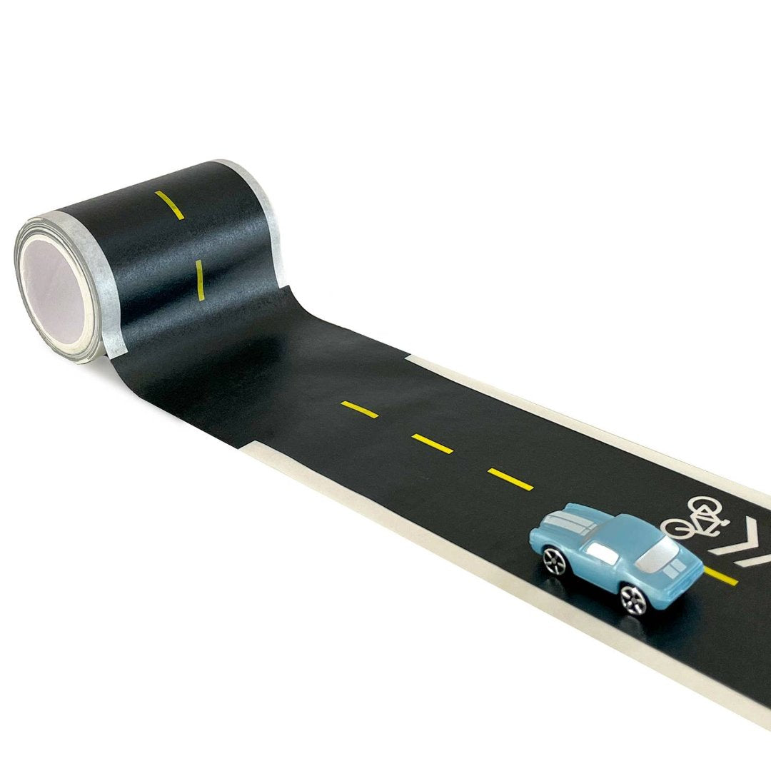 civil engineer washi tape which looks like a road for kids to play with toy cars