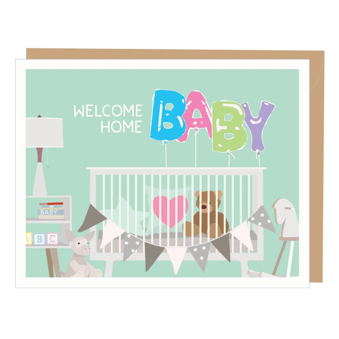 babys bedroom congratulations on new baby card