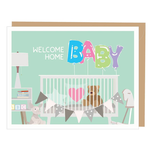 babys bedroom congratulations on new baby card