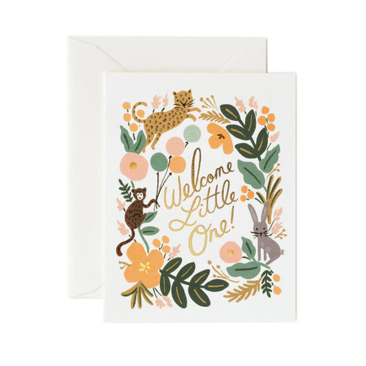 greeting card that says Welcome Little One! 