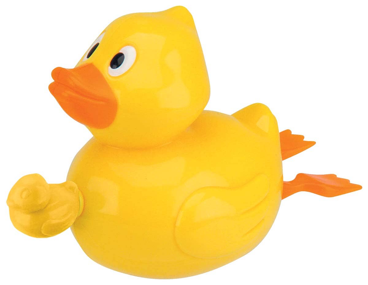 • Toysmith Tub Time pull string duck toy 
• Yellow pull string swimming duck toddler bath toy