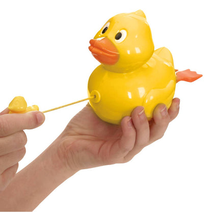 • Toysmith Tub Time pull string duck toy 
• Yellow pull string swimming duck toddler bath toy