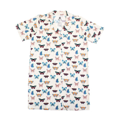 Flat lay of the Wings of Paradise Butterflies Nightgown in white background.