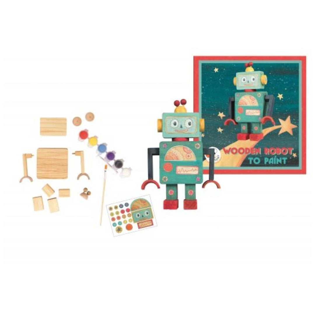 Wooden Robot Kids Model Kit
