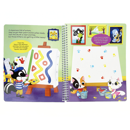 learning activity book opened to a page so you can see inside