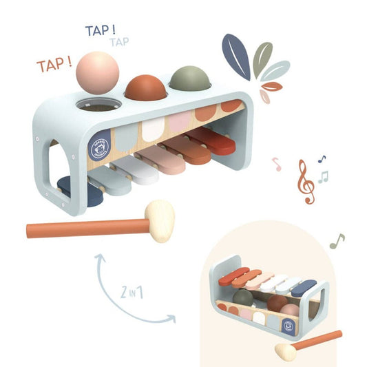 multi colored xylo bench musical toy