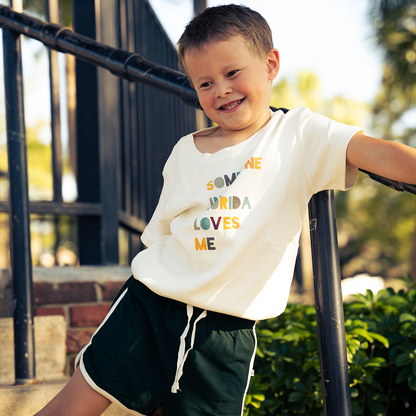 Someone in Florida Loves Me Cotton Toddler Short Sleeve Shirt