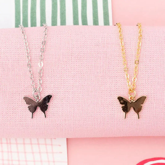 *FINAL SALE* Gold Butterfly Pendant Childrens Charm Necklace