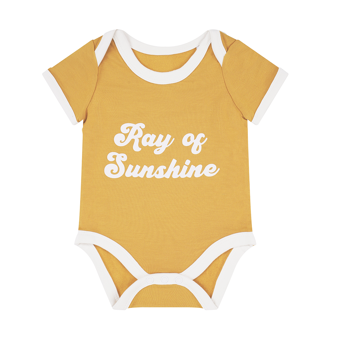 Ray of Sunshine Bamboo Baby Onesie