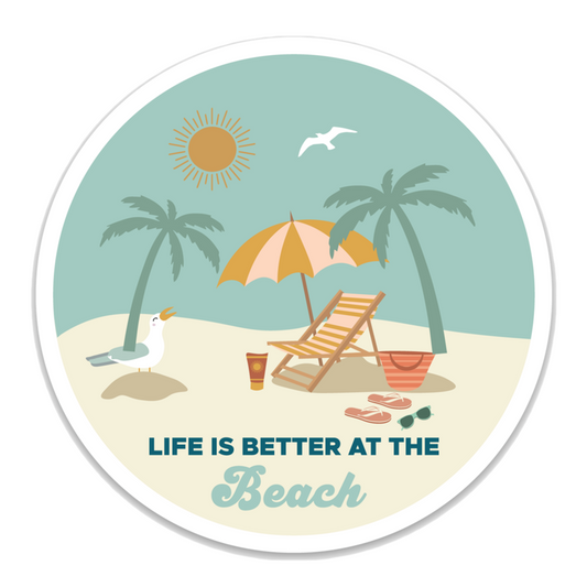 Lucy's Room Life Is Better At The Beach Sticker