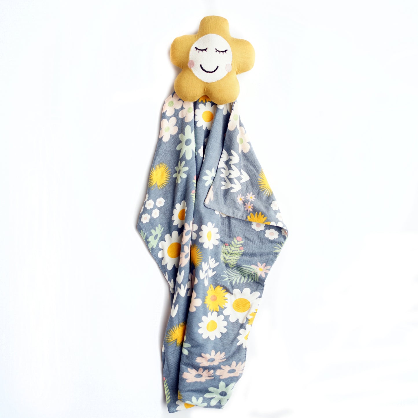 Blue Daisy Bamboo Baby Lovey