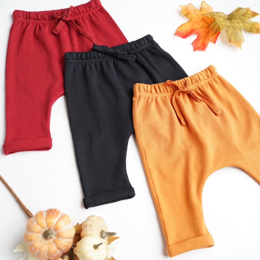 cotton baby joggers pants bottoms gender neutral fall outfit
