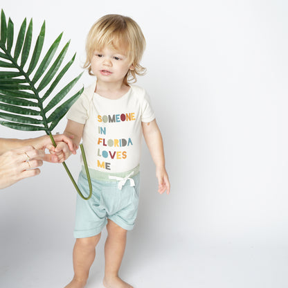 Someone in Florida Loves Me Short Sleeve Baby Onesie