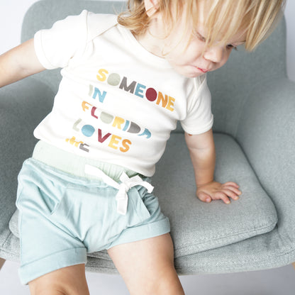 Someone in Florida Loves Me Short Sleeve Baby Onesie
