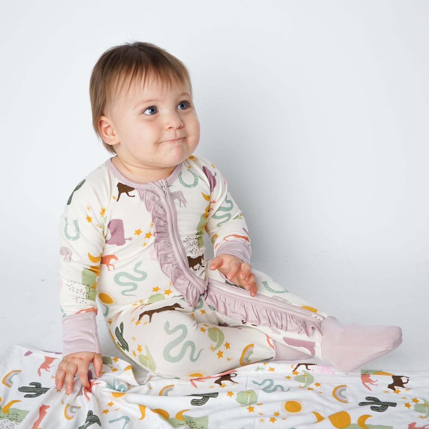 Wild and Free Baby Convertible Bamboo Zippy Pajama