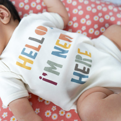 Hello I'm New Here Baby Onesie