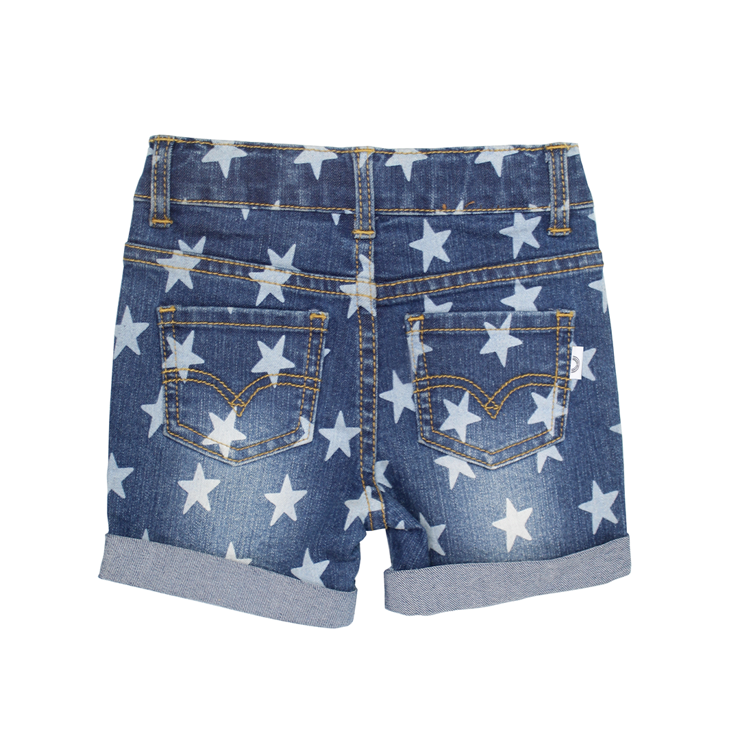 Luxury Denim Star Shorts