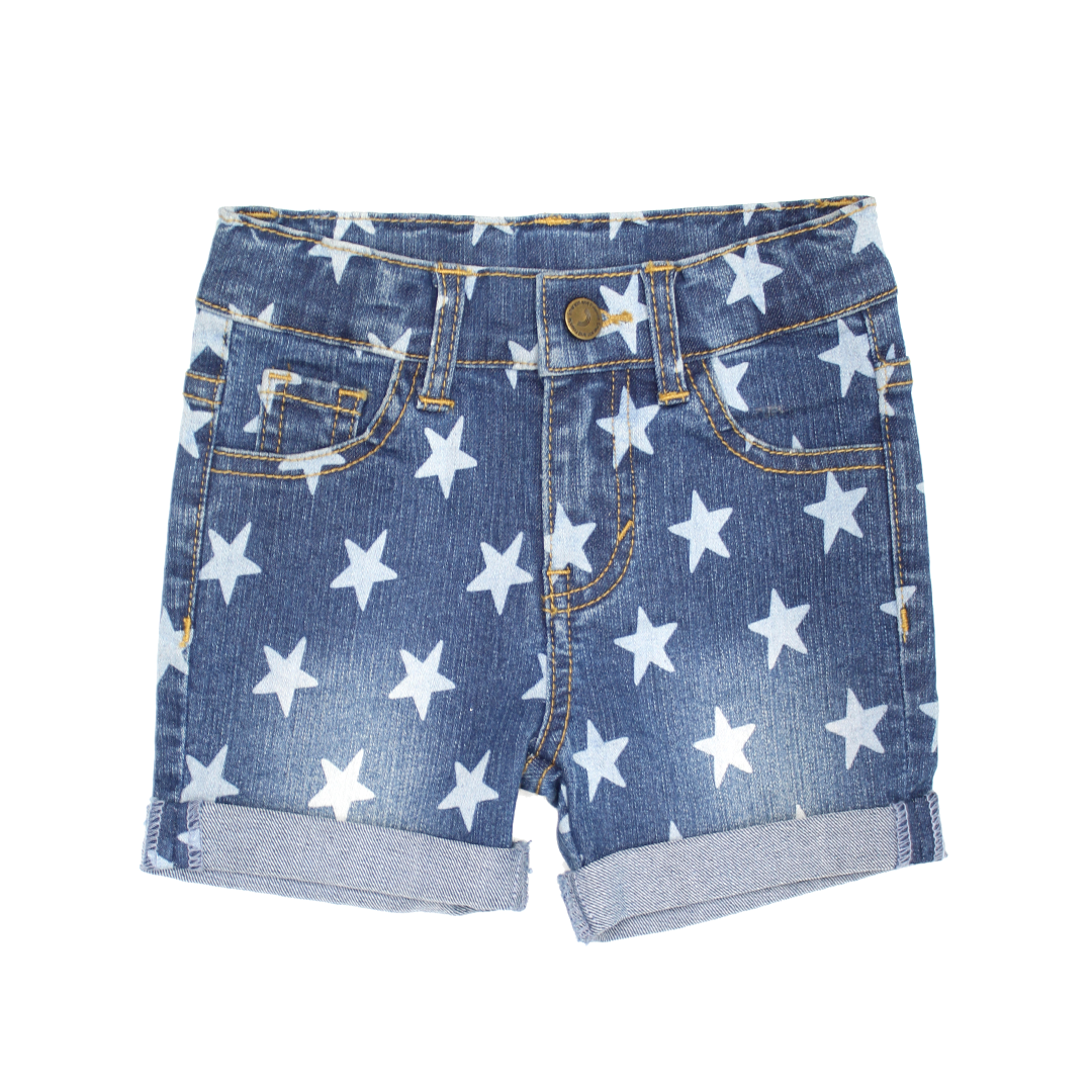 Luxury Denim Star Shorts