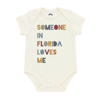 someone in florida loves me fl baby onesie cotton soft