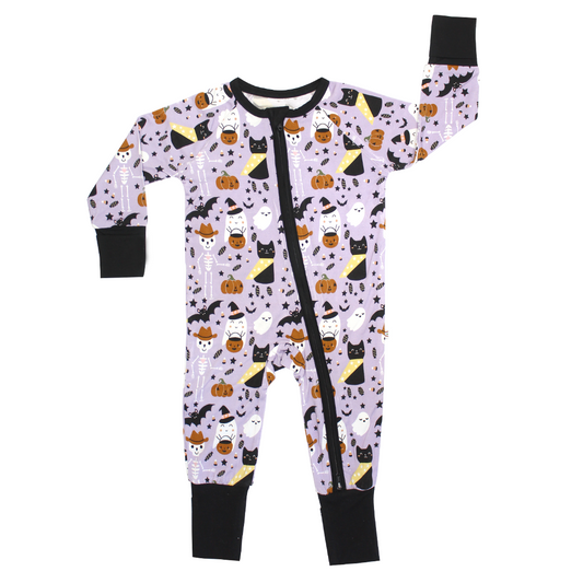 *FINAL SALE* Spooky Cute Halloween Purple Bamboo Baby Pajama