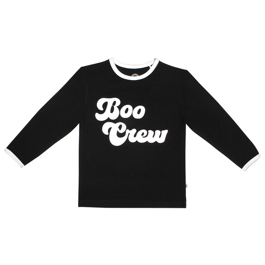 *FINAL SALE* Boo Crew Halloween Long Sleeve Viscose Bamboo Terry Ringer Kids Tee Shirt