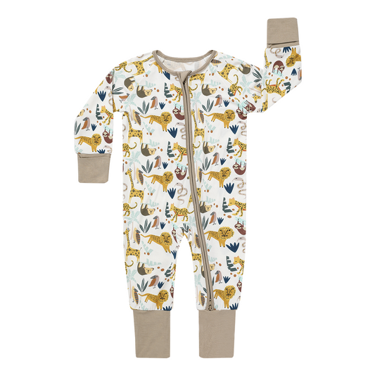 Pyjama 1 pièce en bambou - Safari 1-2 mois