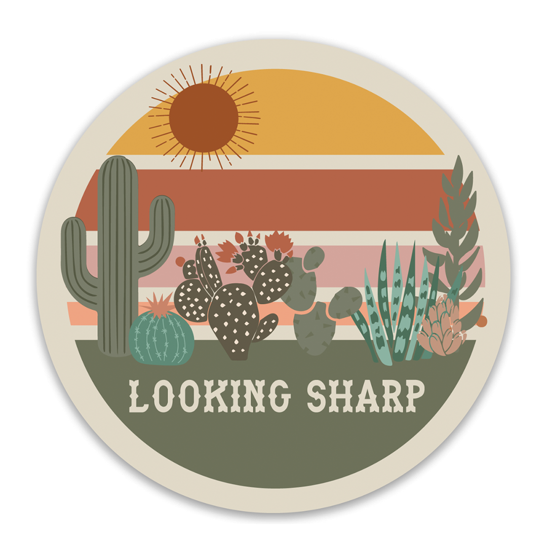 Lucy's Room Looking Sharp Desert Cactus Vinyl Sticker