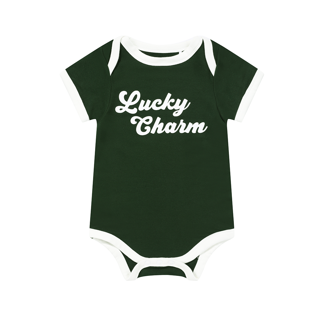 FINAL SALE St. Patricks Day Bamboo Terry Ringer Baby Onesie