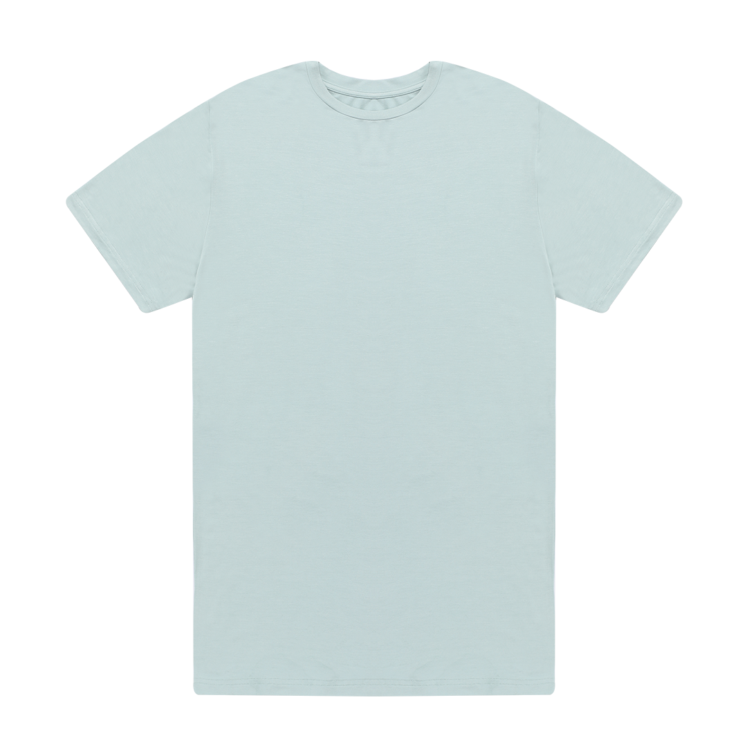 Blue Surf Viscose Bamboo Mens Short Sleeve Tee Shirt