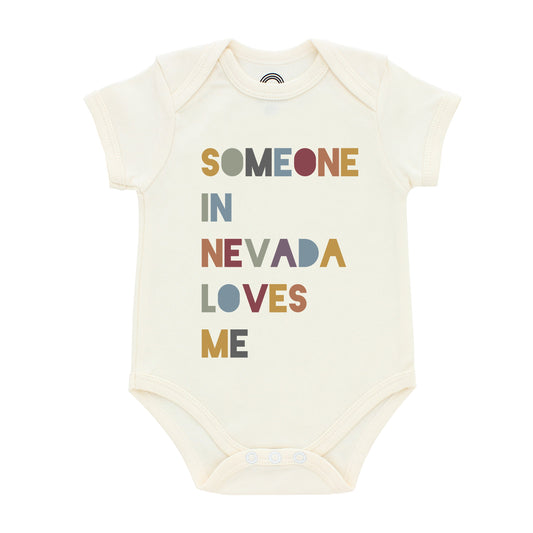 Someone in Nevada Loves Me Short Sleeve Baby Bodysuit
