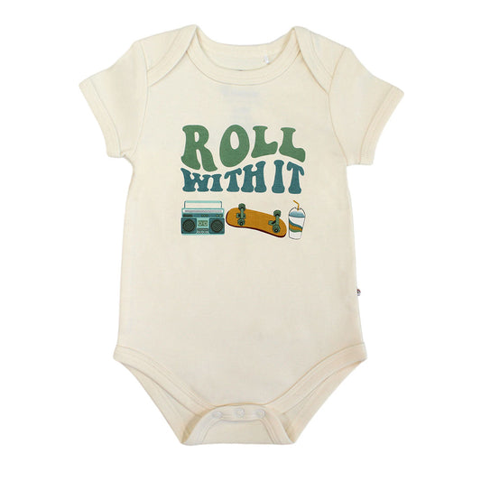 Roll With It Skateboard Cotton Baby Onesie