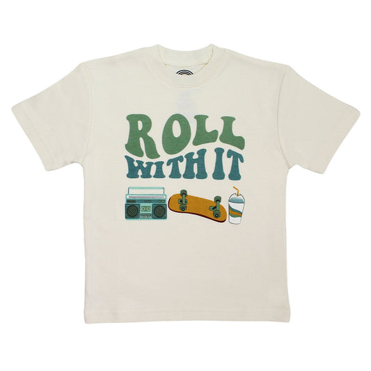 Roll With It Skateboard Cotton Toddler Short Sleeve Shirt