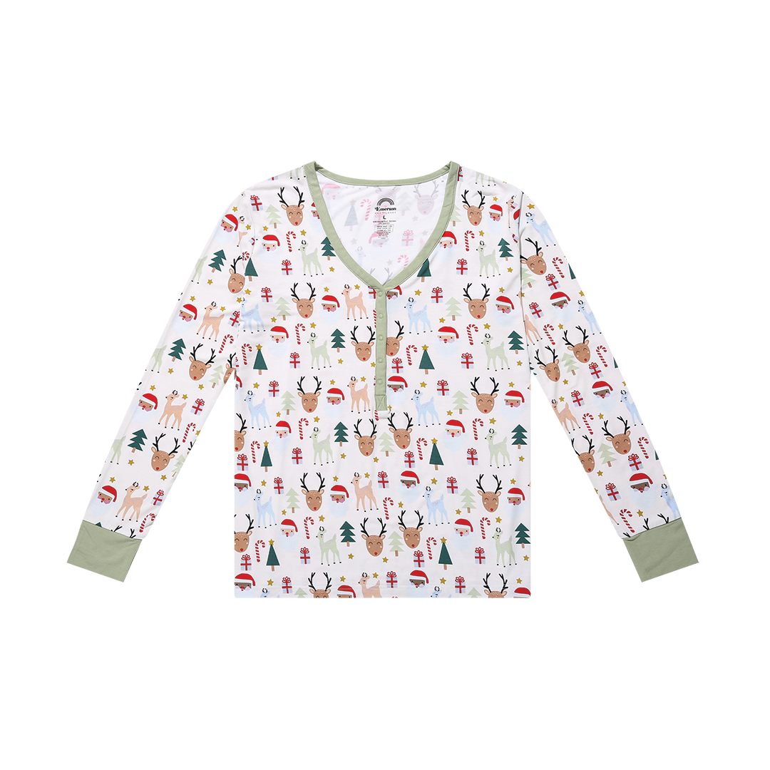 *FINAL SALE* Santa and Friends Womens Bamboo Top