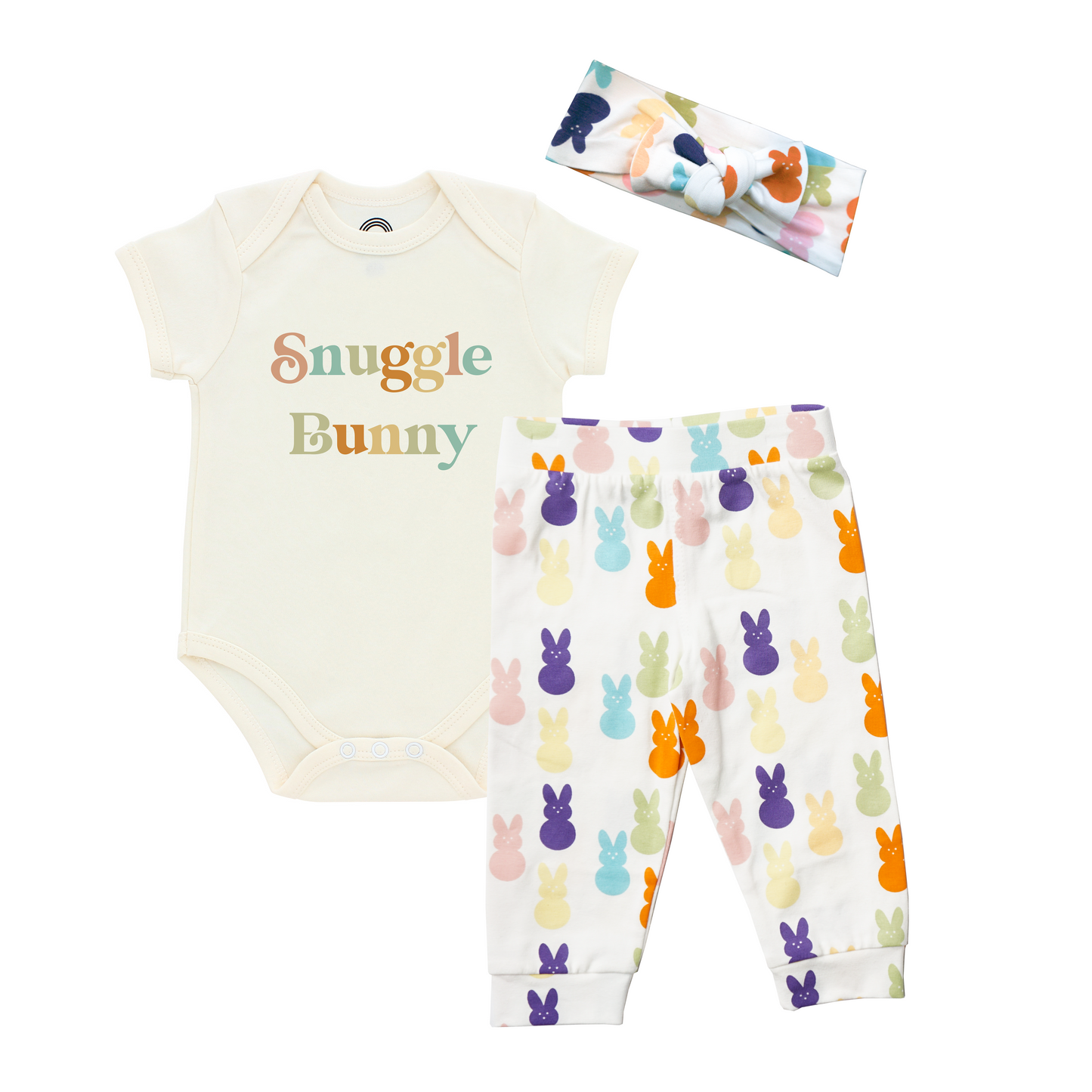 *FINAL SALE* Snuggle Bunny Easter Cotton Baby Onesie Set