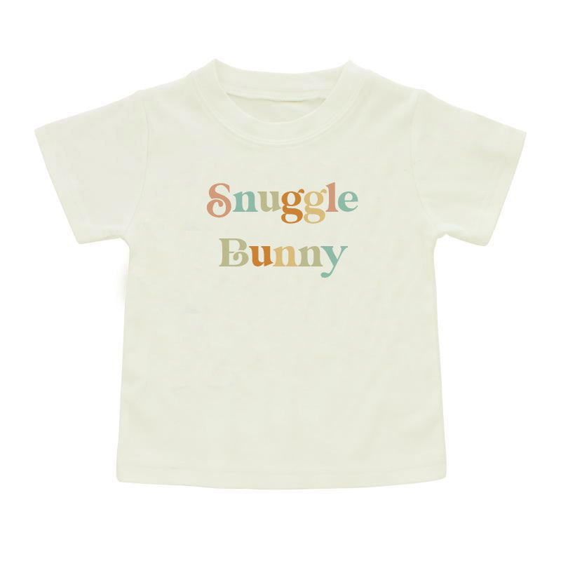 *FINAL SALE*  Snuggle Bunny Easter Cotton Toddler Kids Short Sleeve Tee Shirt