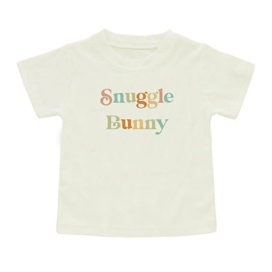 *FINAL SALE*  Snuggle Bunny Easter Cotton Toddler Kids Short Sleeve Tee Shirt