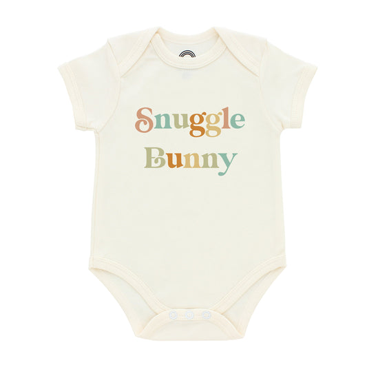 FINAL SALE Snuggle Bunny Easter Cotton Short Sleeve Baby Onesie