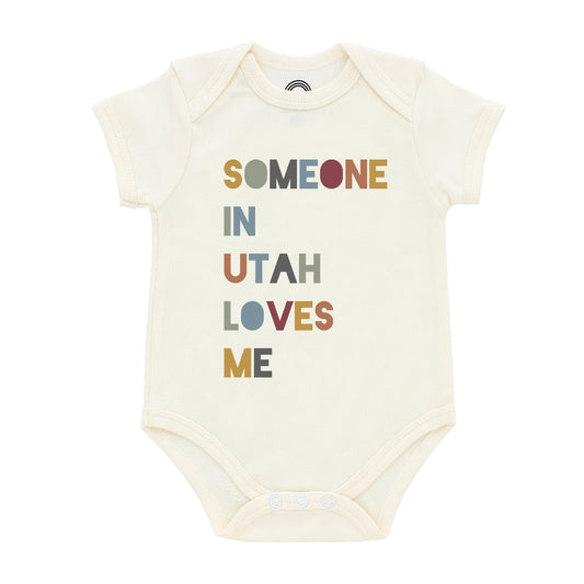 Someone in Utah Loves Me Cotton Baby Bodysuit