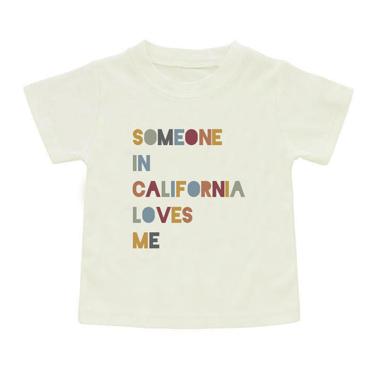 Someone in California Cotton Toddler Short Sleeve Shirt