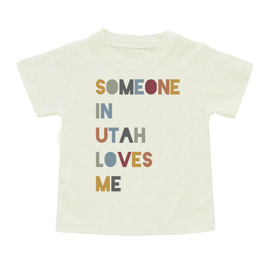 Someone in Utah Loves Me Cotton Kids Tee Shirt